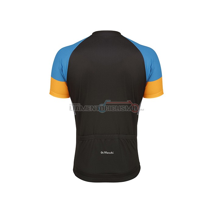 Abbigliamento Ciclismo De Marchi Manica Corta 2021 Giallo Blu Grigio